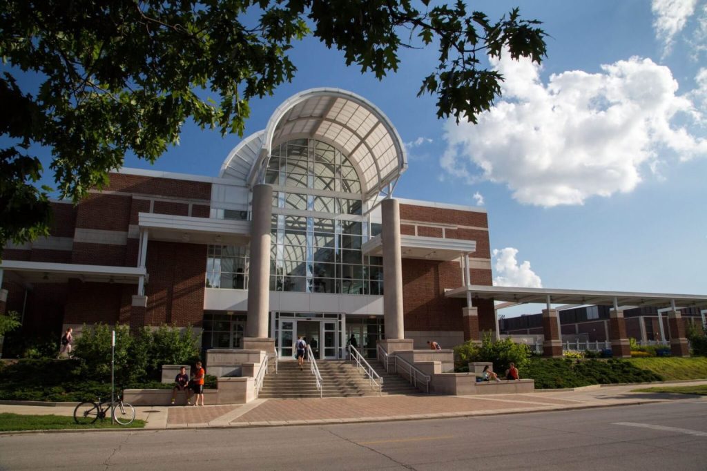 front entrance of UUC Activities and Recreation Center